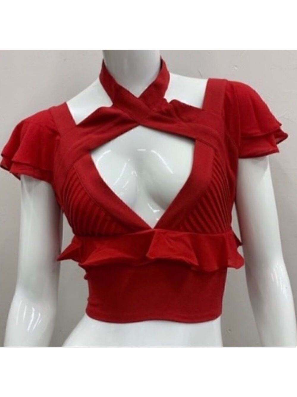 Nasty gal cropped top ruffle